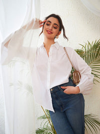 Baju Kasual Kapas Tulen SASSAFRAS Putih