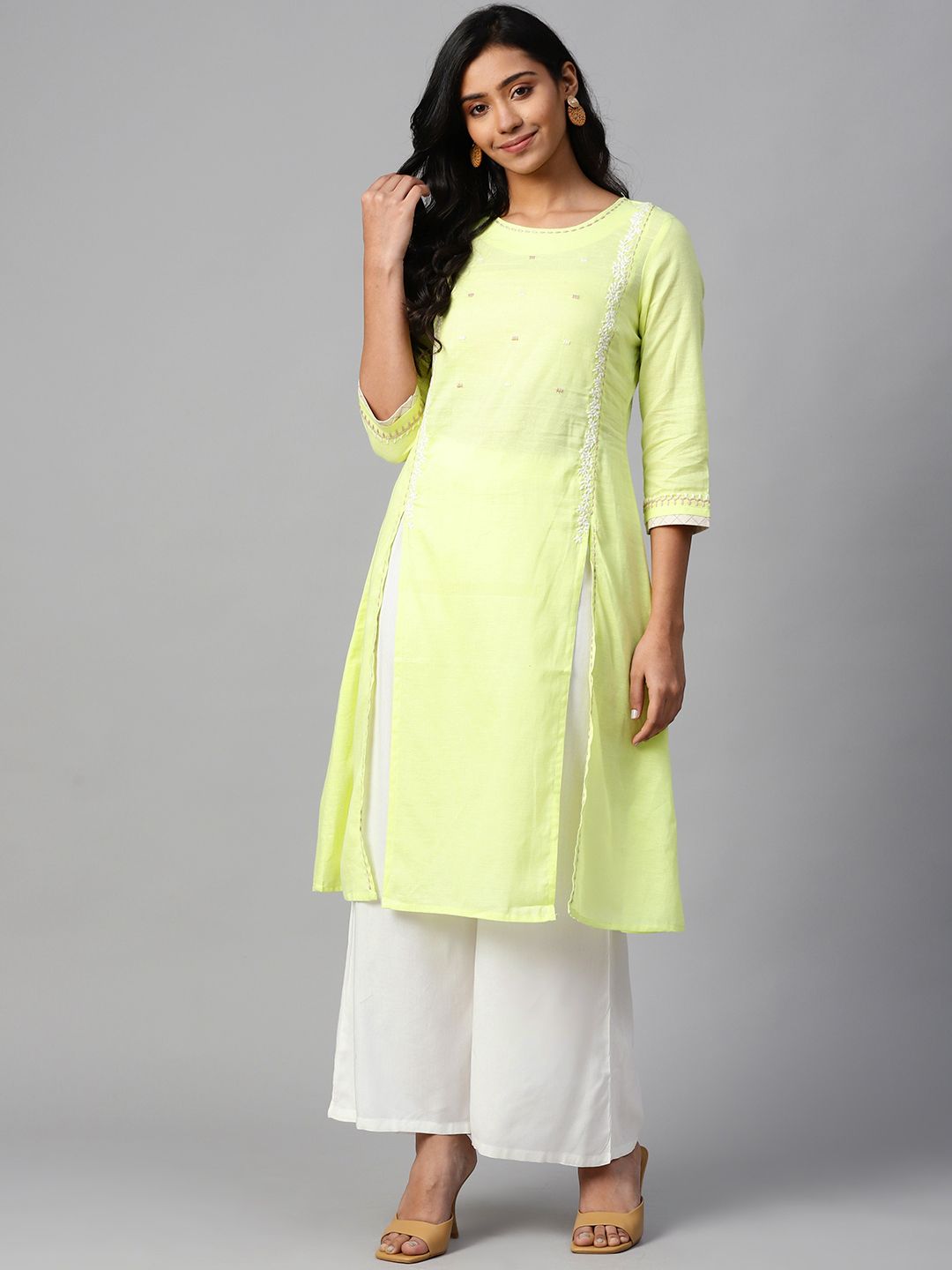 W Women Straight Cotton Kurta