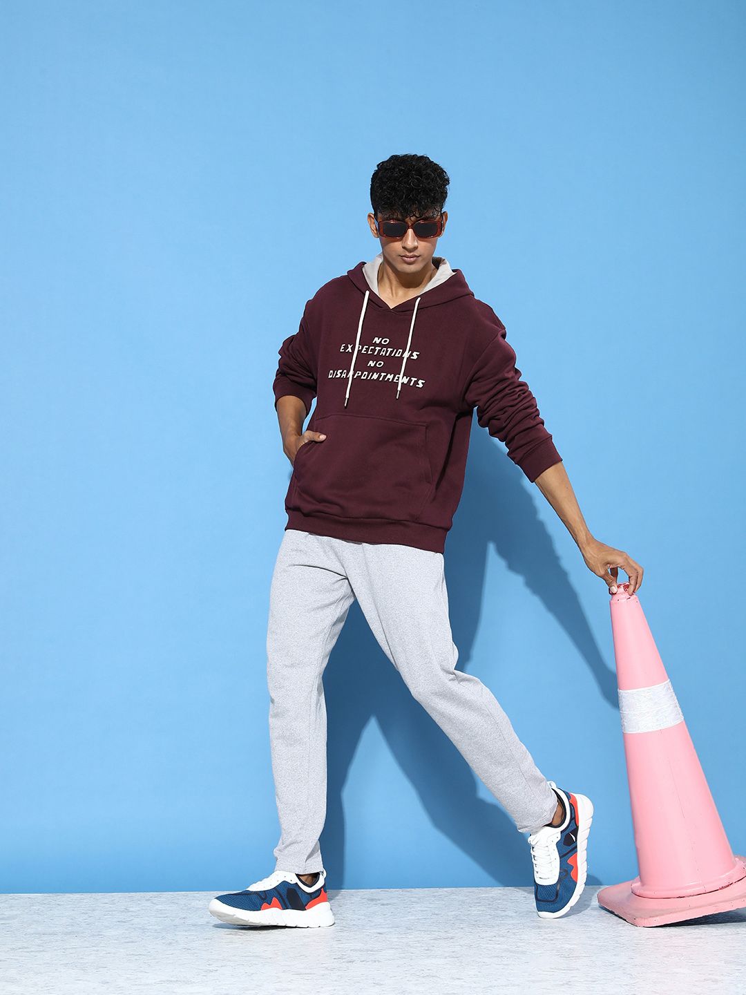 Difference of Opinion Men Printed Hooded Sweatshirt