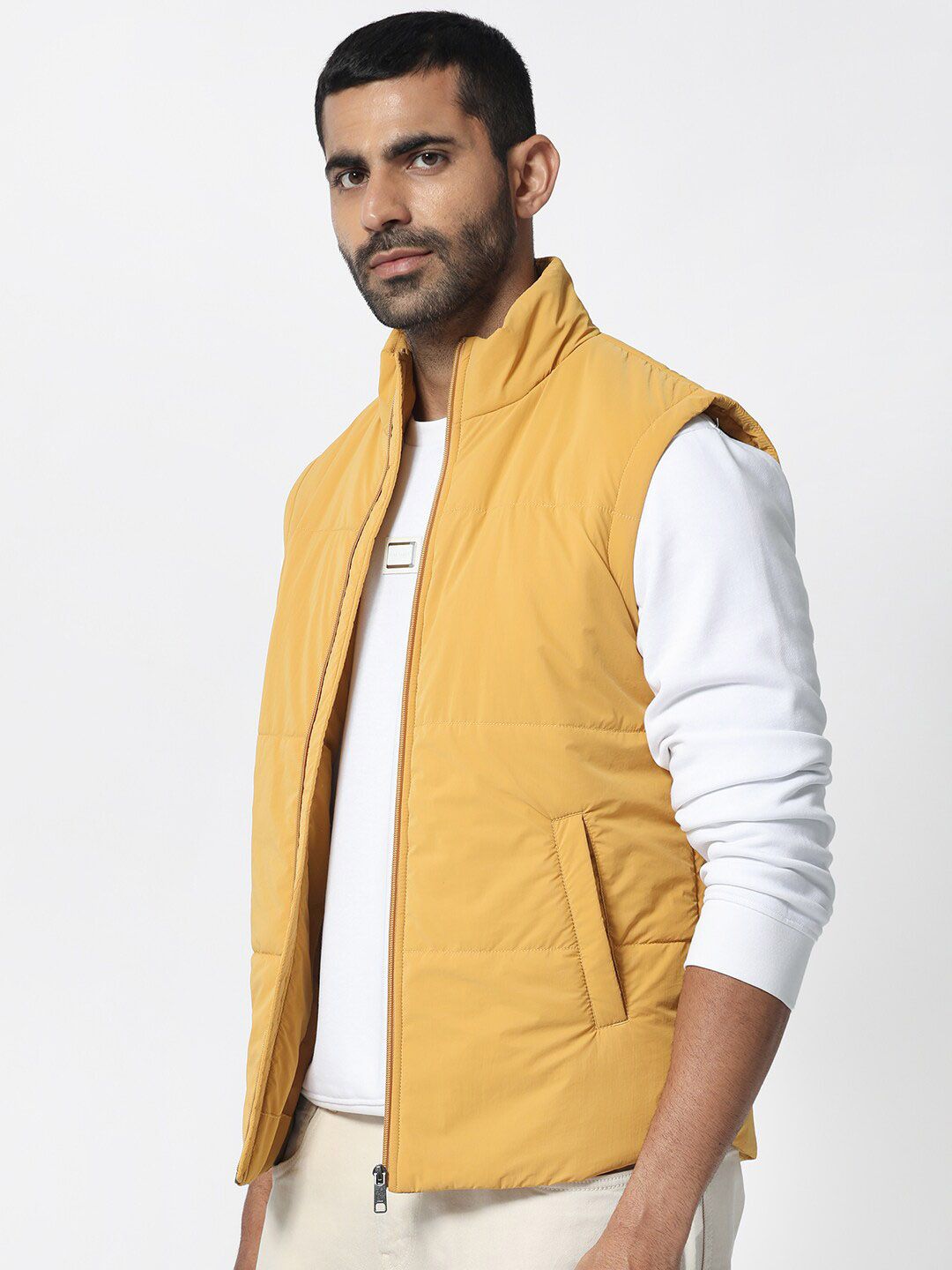 RARE RABBIT Men Colson Puffer Mock Collar Padded Jacket