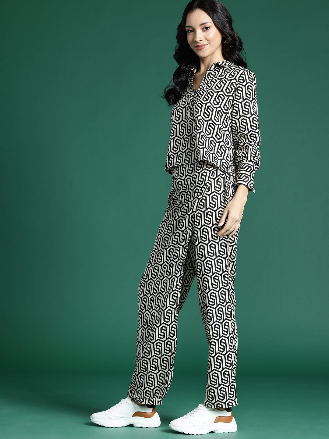 DressBerry Geometric Printed Co-Ords