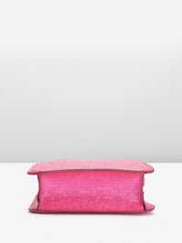 DressBerry Snake Skin Textured Structured Handheld Bag