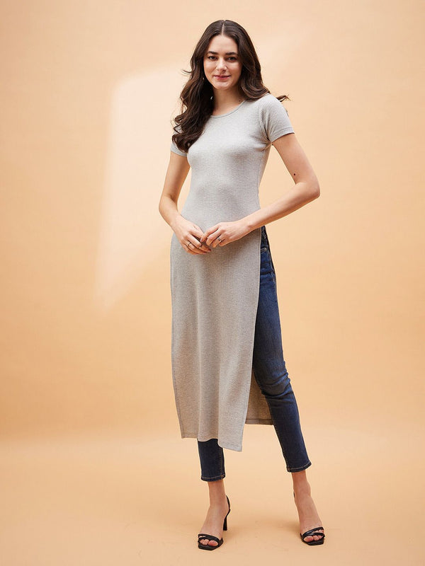 SASSAFRAS BASICS Striped Longline Cotton Top