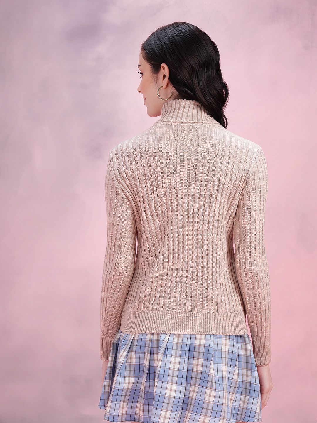 DressBerry Women Ribbed Acrylic Pullover