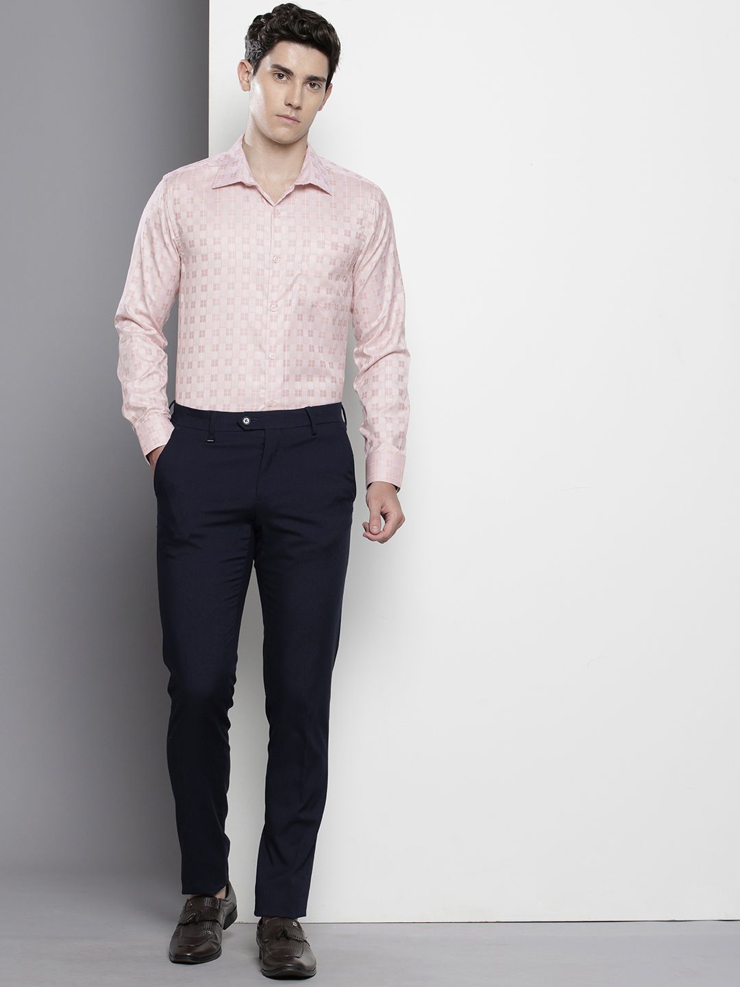 The Indian Garage Co. X Luxe Slim Fit Checked Formal Shirt