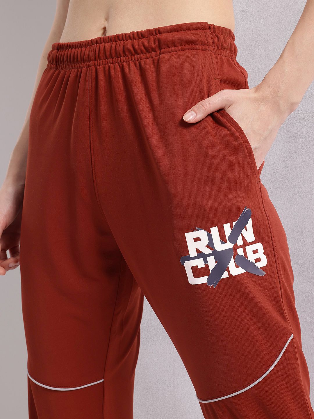HRX by Hrithik Roshan Women Typography Printed Rapid-Dry Running Track Pants
