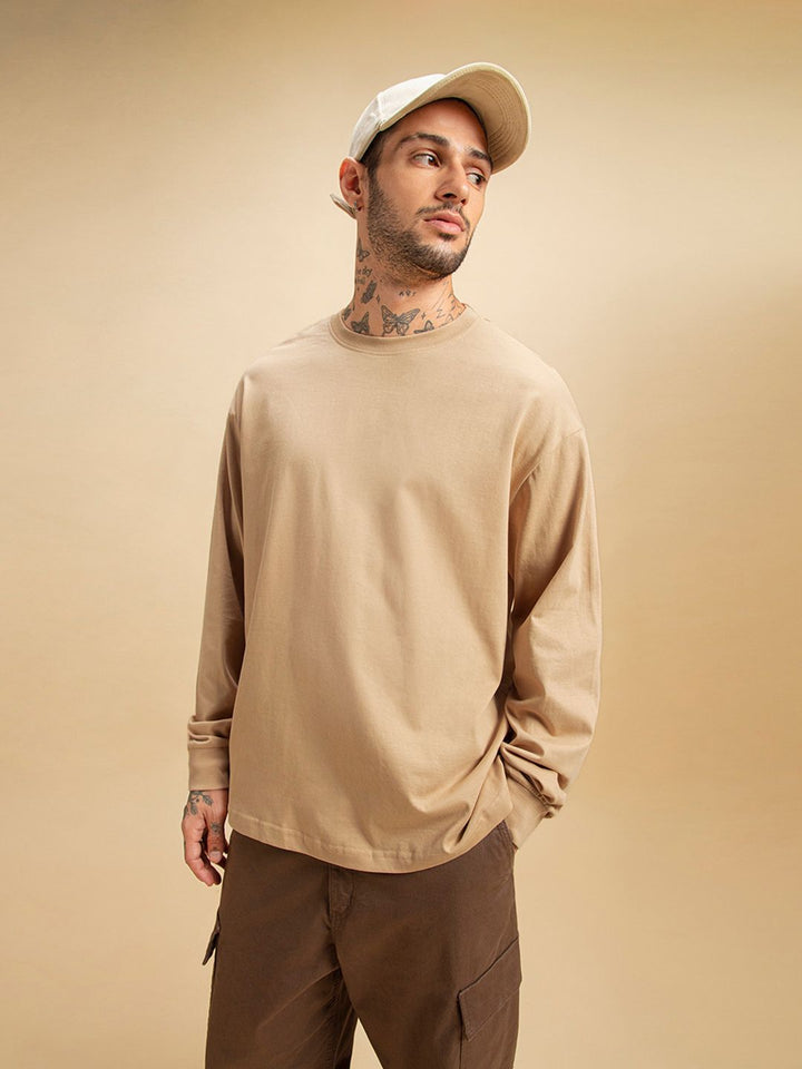Bewakoof Cotton Solid Oversized T-shirt
