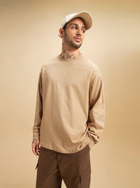 Bewakoof Cotton Solid Oversized T-shirt