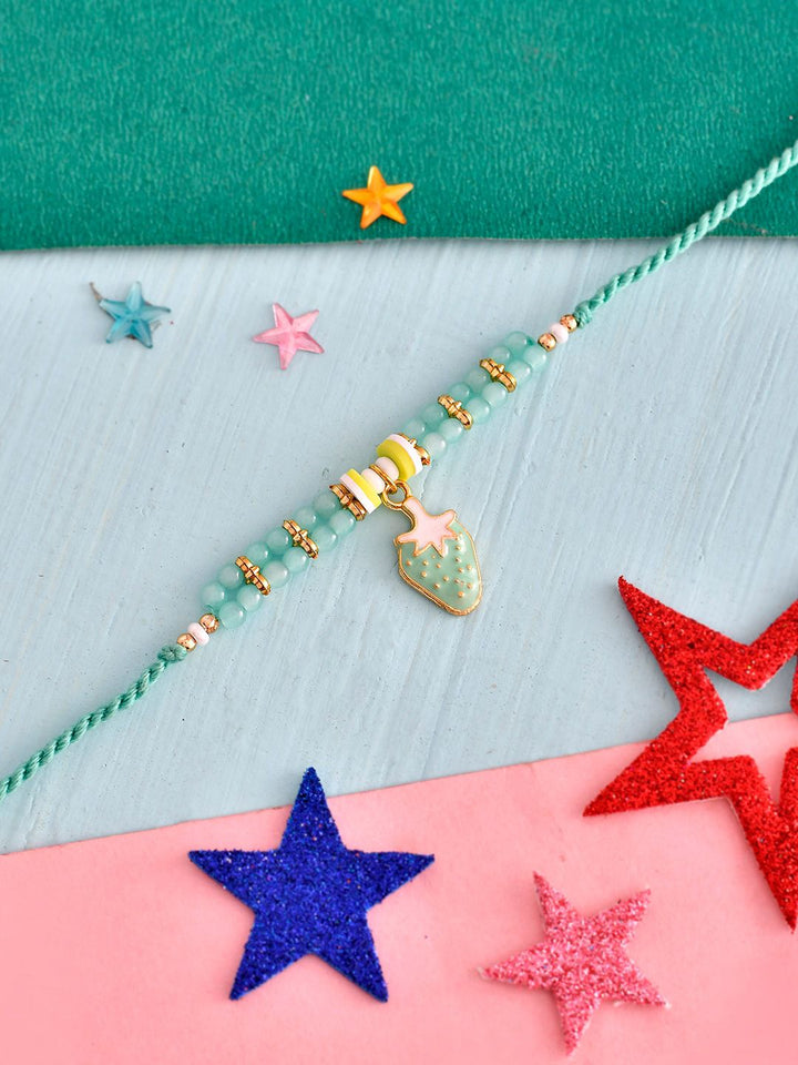 Voylla Turquoise Beads Kid's Fruit Motif Rakhi