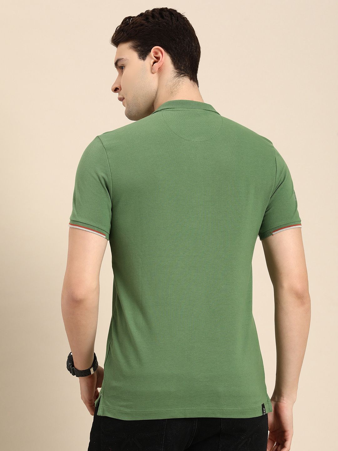 Menjadi T-Shirt Kapas Polo Lelaki Manusia