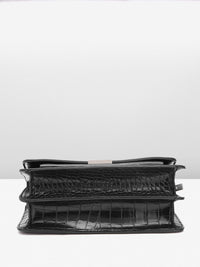 Lino Perros Snake Skin Textured Structured Shoulder Bag