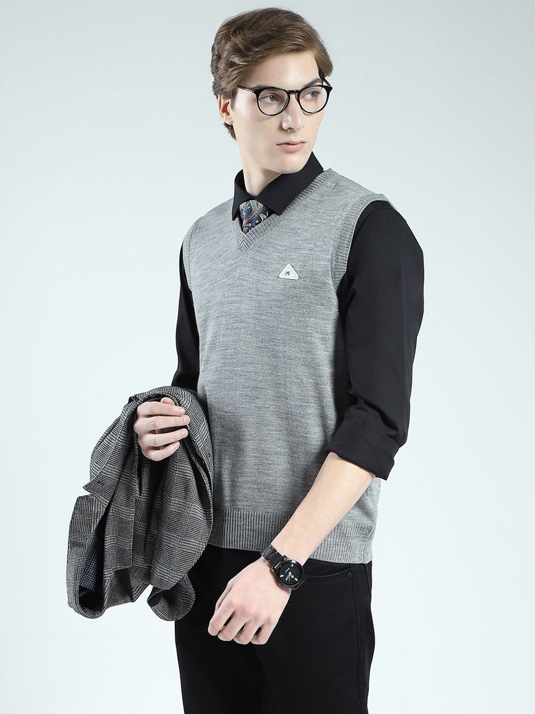 Monte Carlo Men V-Neck Woollen Sweater Vest