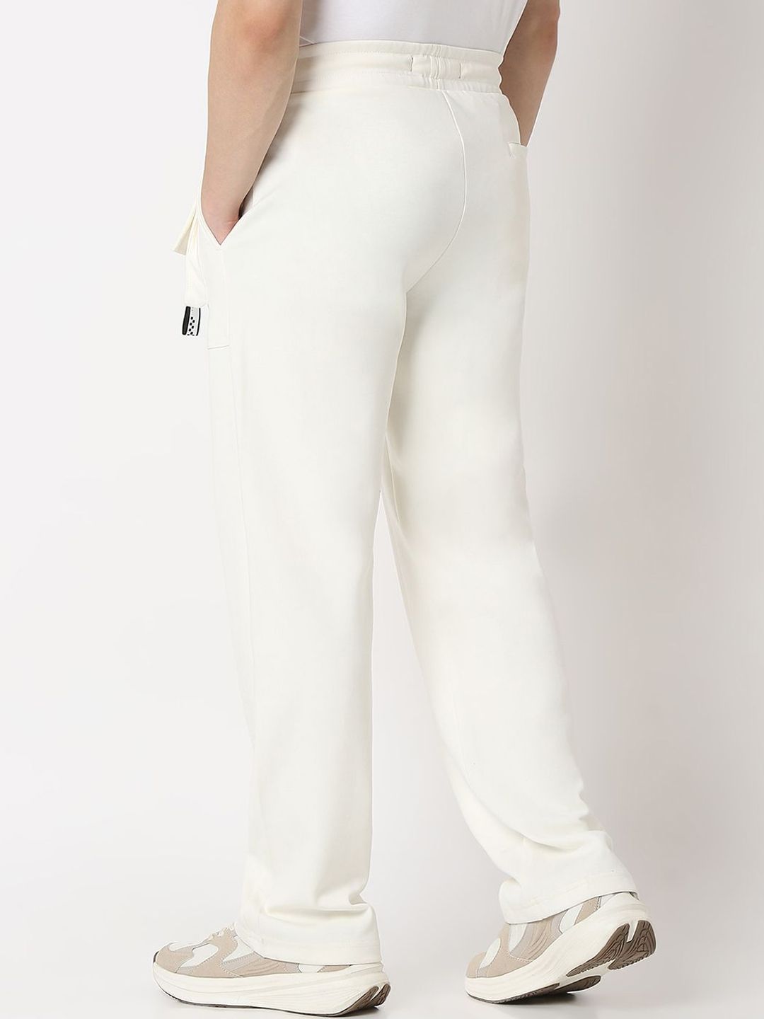 Spykar Men Straight Fit High Rise Track Pant