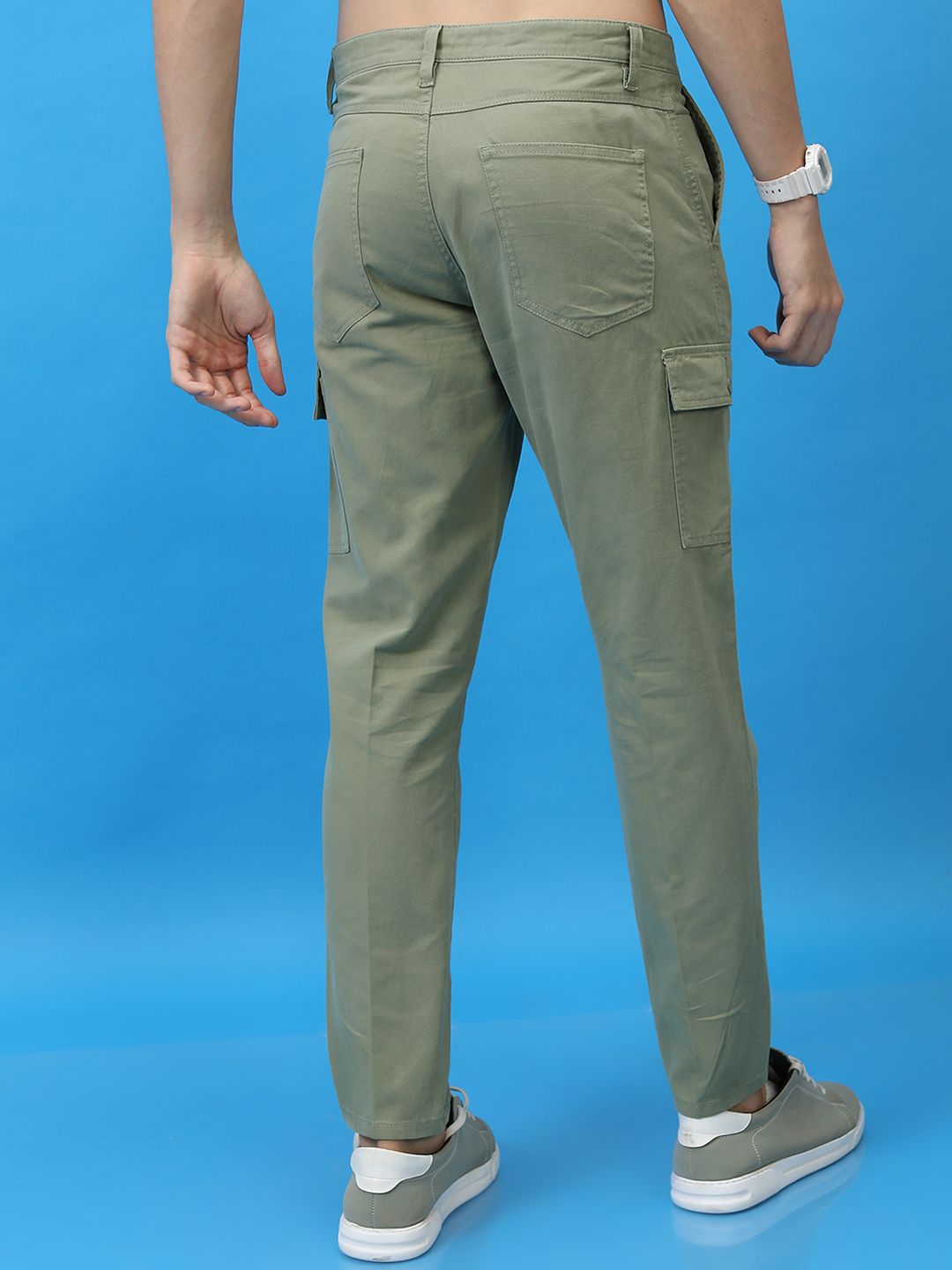 Lelaki Highlander Tapered sesuai dengan Cargo Cotton Plain Mid Rise Pepejal