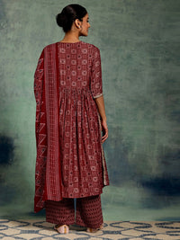 Libas Ethnic Motifs Printed Empire Gotta Patti Kurta with Palazzos & With Dupatta