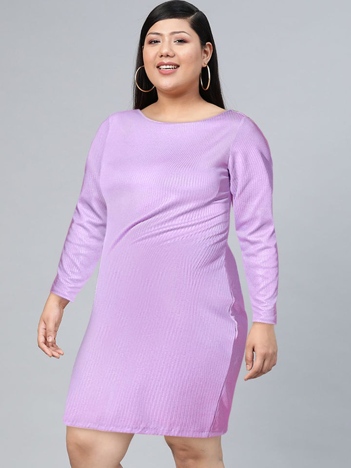 Tokyo Talkies Lavender Bodycon Twisted Back Cutout Mini Dress