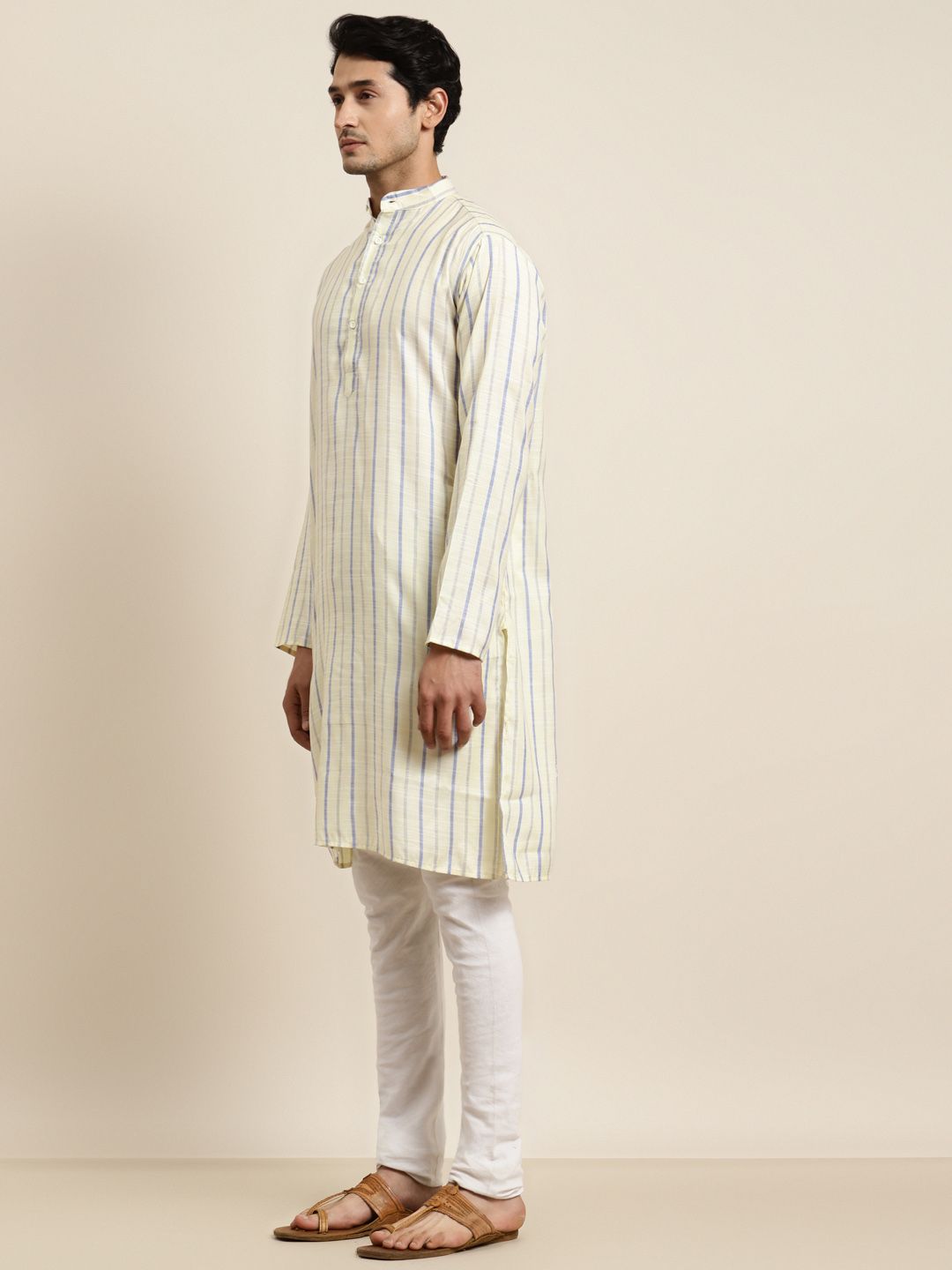 Anug by SOJANYA Kurta Belang Kuning & Biru Lelaki