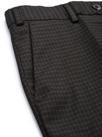 Park Avenue Men Checked Super Slim Fit Formal Trousers