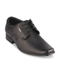 Red Chief Men Black Solid Leather Formal Derbys