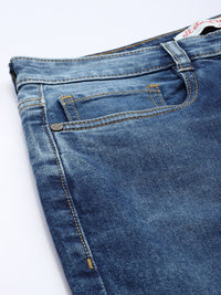 all about you Women Straight Fit High-Rise Heavy Fade Stretchable Jeans