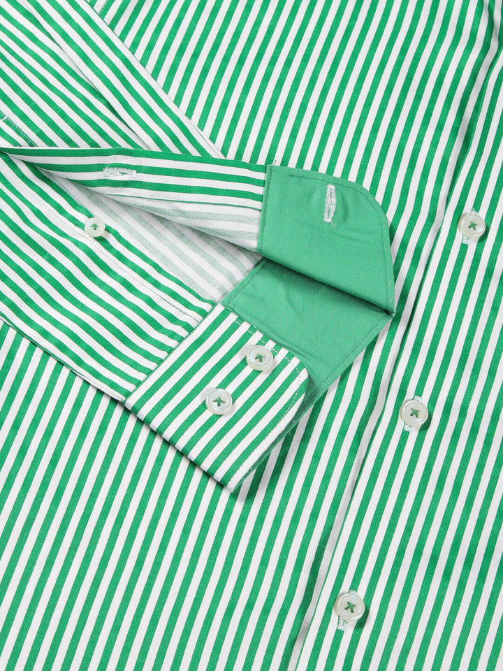 Thomas Scott Premium Striped Button-Down Collar Long Sleeves Formal Shirt