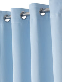 Cortina Blue 2 Pieces Black Out Door Curtains