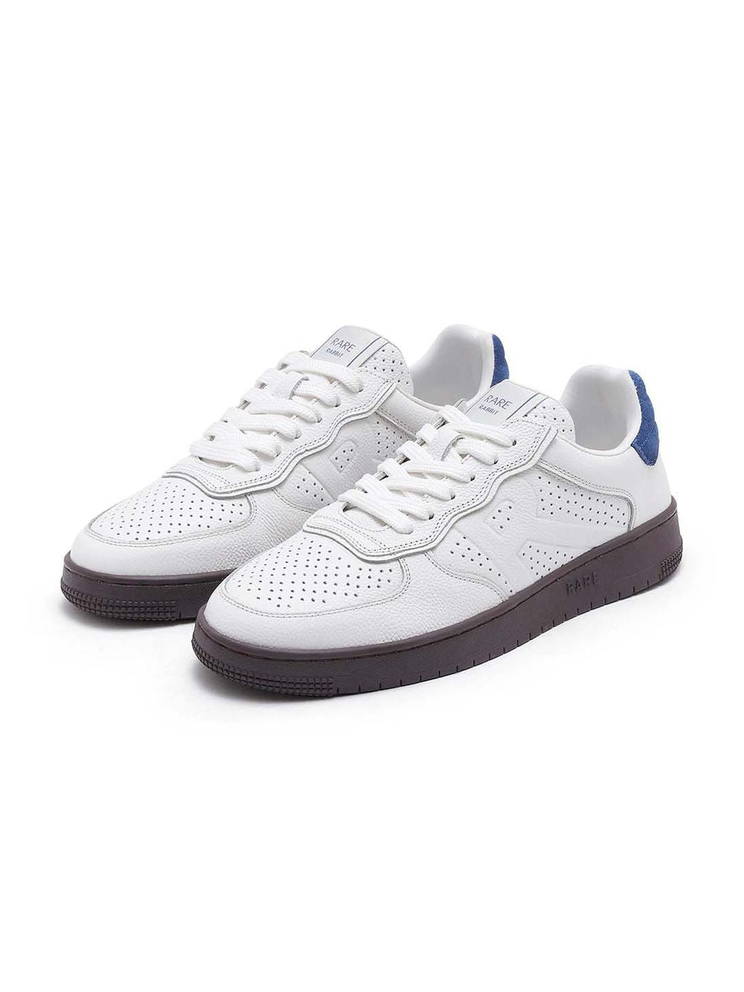 RARE RABBIT Men Perforations Round Toe Leather Sneakers