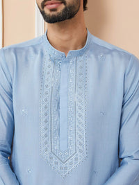 See Designs Men Embroidered Regular Thread Work Kurta with Pyjamas