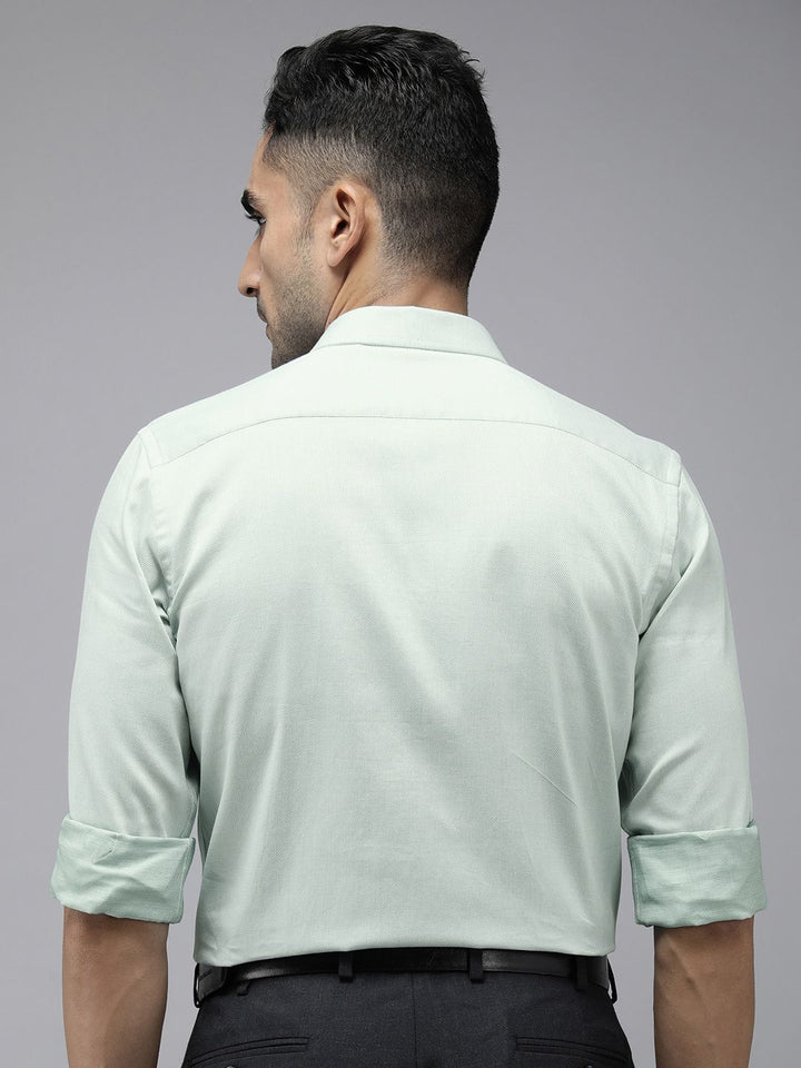Park Avenue Pure Cotton Self Design Slim Fit Textured Formal Shirt