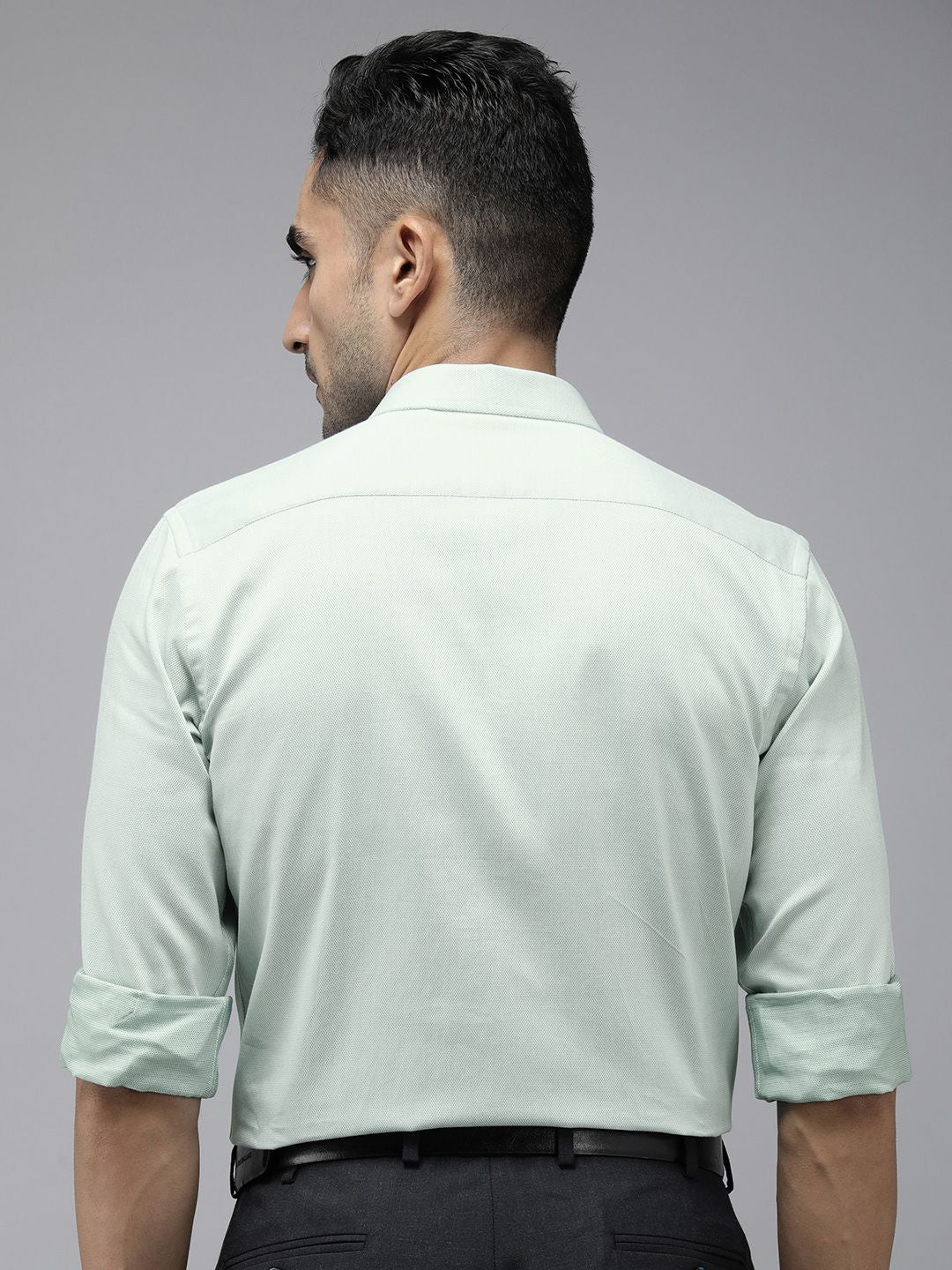 Park Avenue Pure Cotton Self Design Slim Fit Textured Formal Shirt