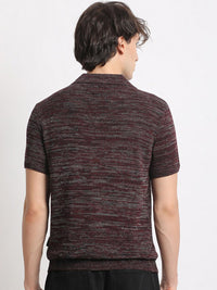 THE BEAR HOUSE Abstrcat Printed Polo Collar Cotton T-shirt
