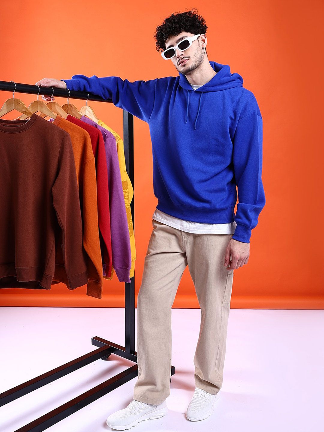 Garage India Co Hooded Lengan Panjang Pullover Sweatshirt