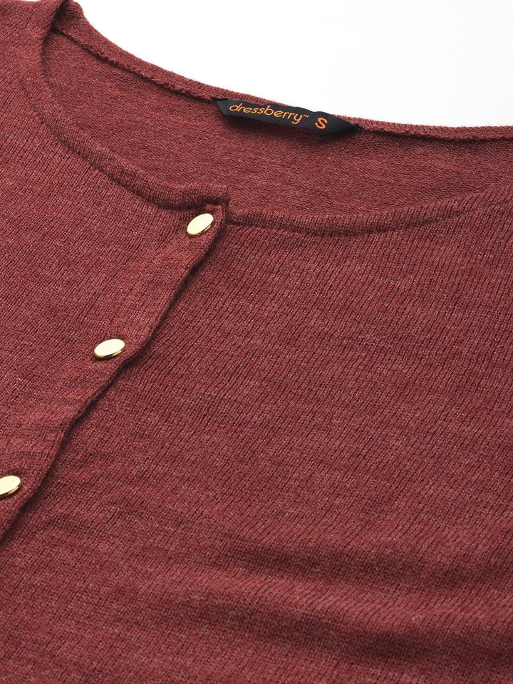 DressBerry Pure Acrylic Solid Cardigan