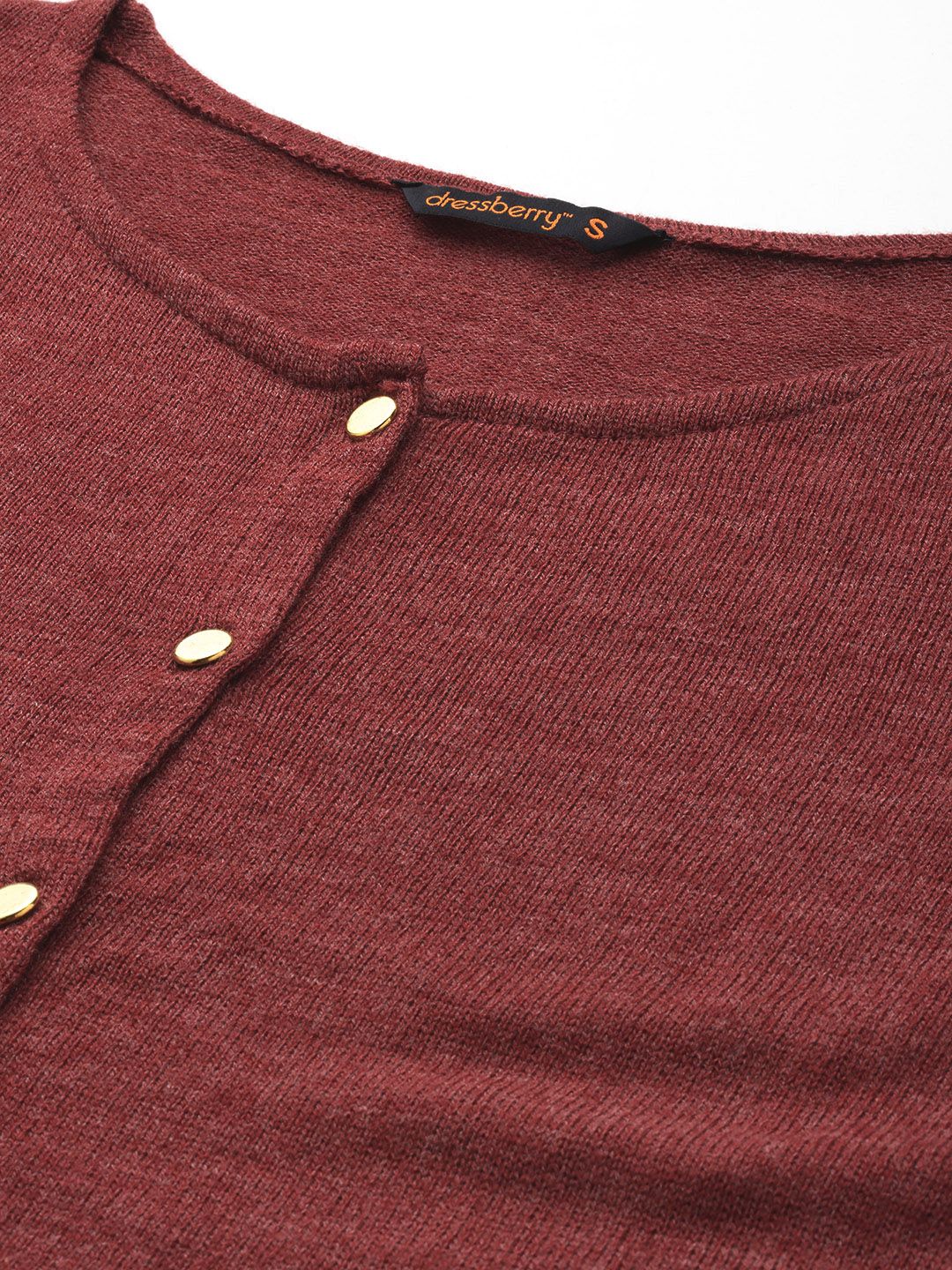 DressBerry Pure Acrylic Solid Cardigan