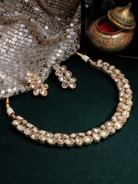 Rubans 22K Kundan Kundan Berat Kundan Diletakkan dengan Anting-anting Berbentuk Tearing