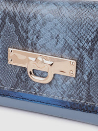 Lino Perros Women Snakeskin Print Three Fold Wallet