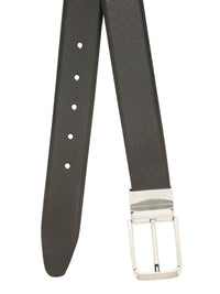 Teakwood Leathers Men Textured Leather Reversible Formal Belt