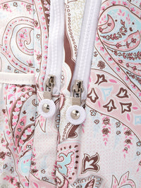 Lino Perros Women White & Pink Paisley Print 13 Inch Laptop Backpack