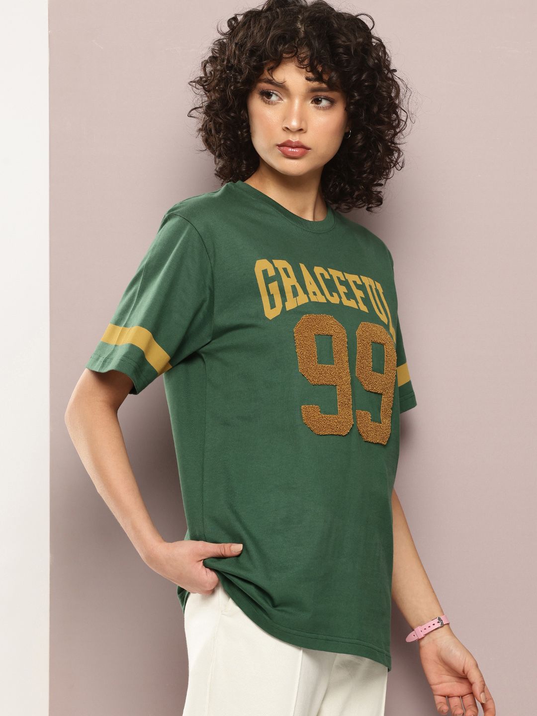 DILLINGER Women Oversized Puff Printed Tshirt