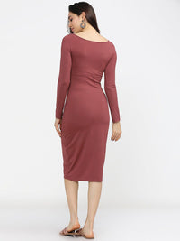 Tokyo Talkies Rose Bodycon Midi Dress