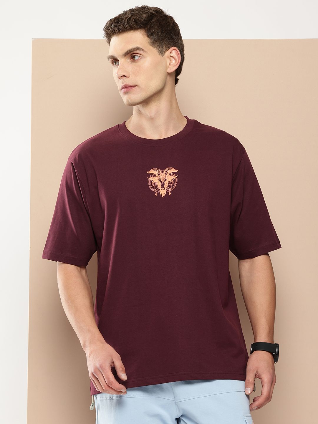 Difference of Opinion Men Graphic Printed Oversized T-shirt