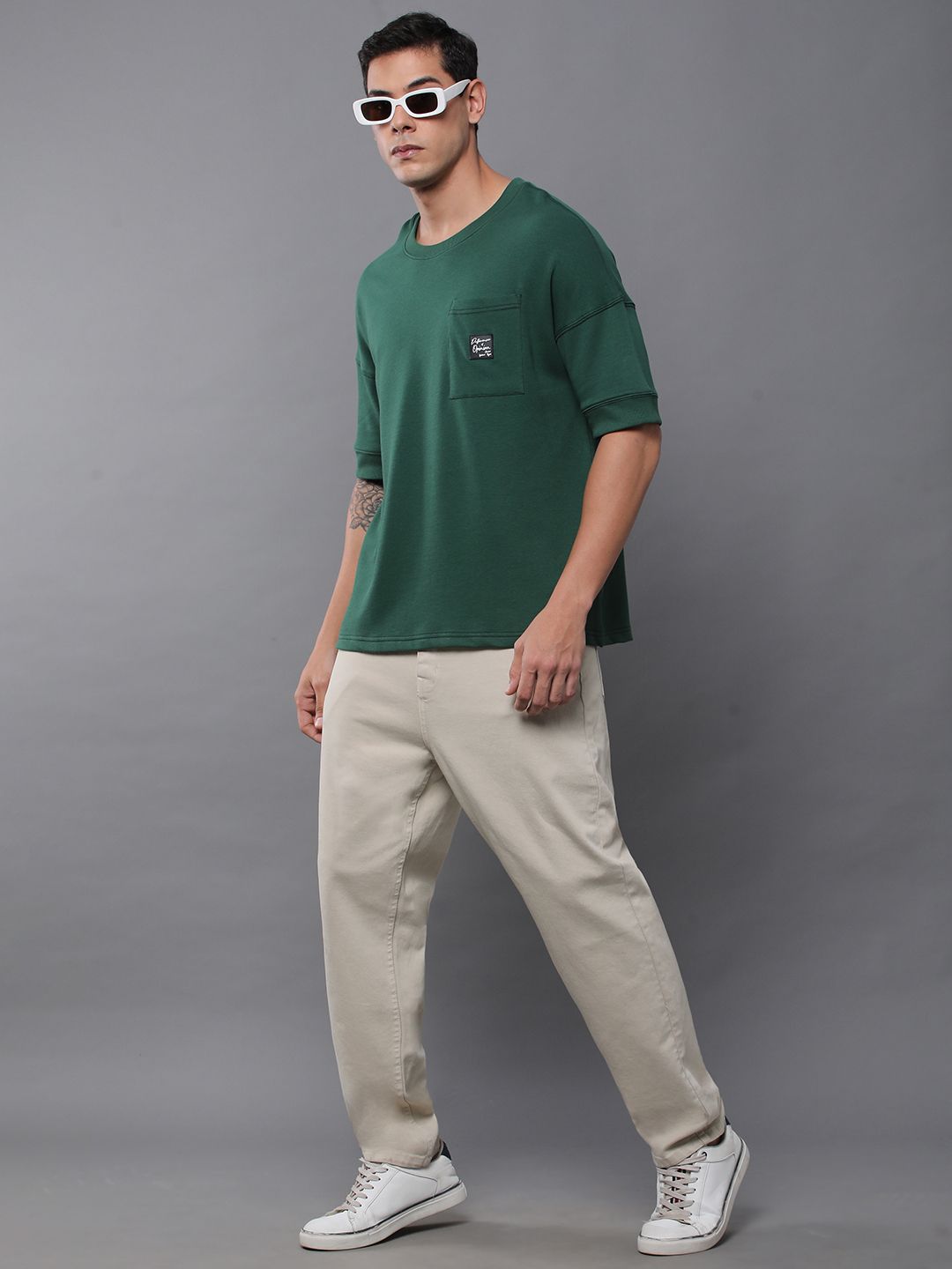 Difference of Opinion Men Oversized Drop Shoulder Ultra Soft Drapey Cotton T-Shirt