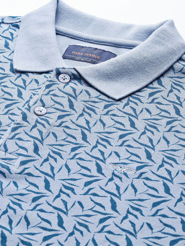 Park Avenue Floral Print Polo Collar T-shirt
