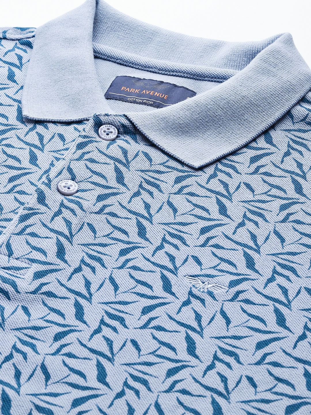 Park Avenue Floral Print Polo Collar T-shirt