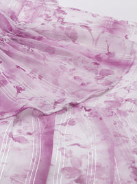 AND Lavender Floral Printed Mini Fit & Flare Dress
