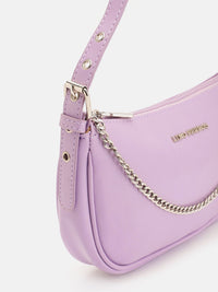 Lino Perros Textured Structured Shoulder Bag With Chain Detail