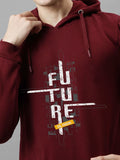 ADRO Men Printed Hooded Sweatshirt