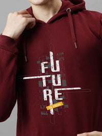 ADRO Men Printed Hooded Sweatshirt