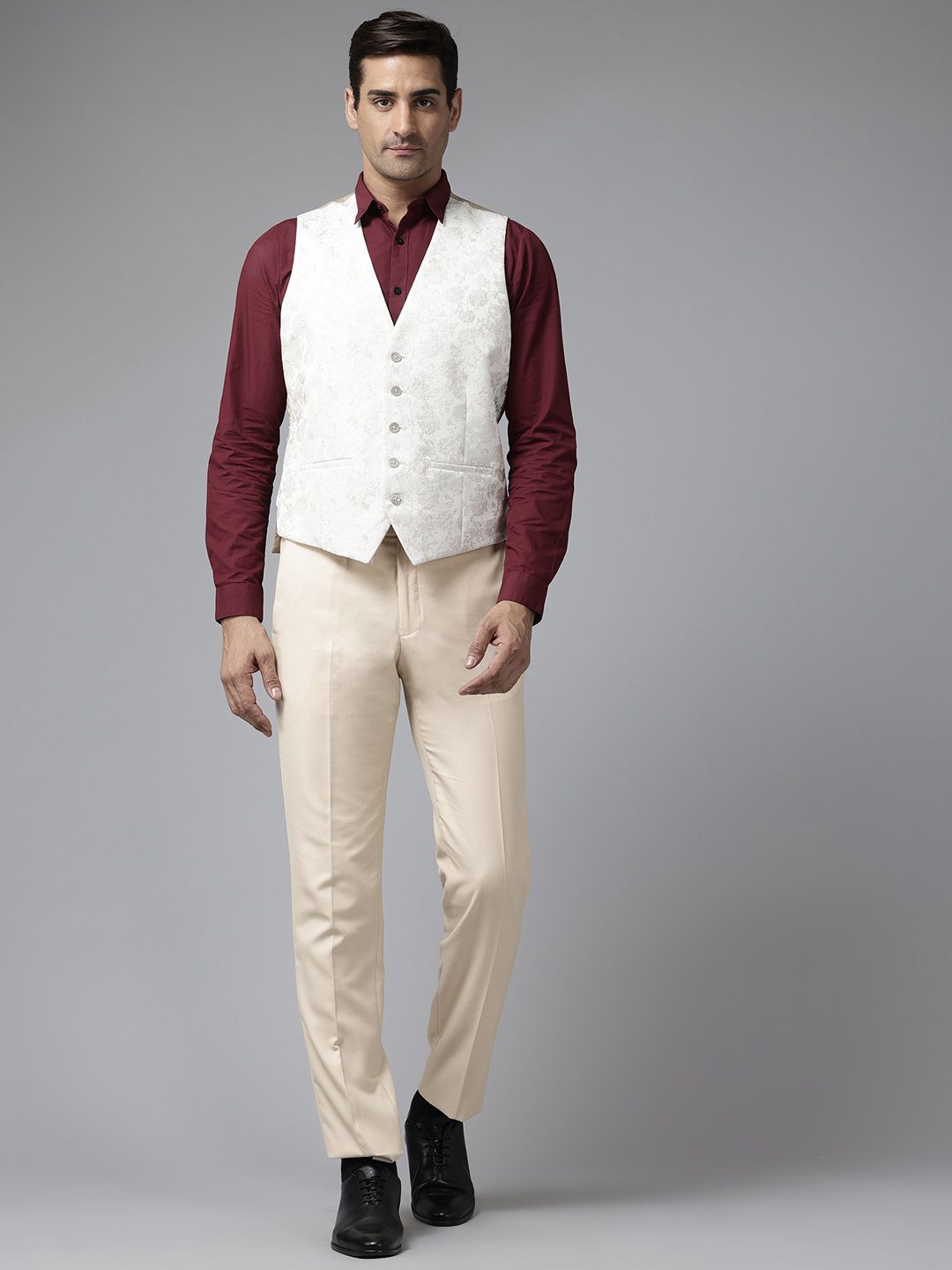 Park Avenue Textured Party Blazer & Trousers with Waistcoat