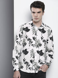 The Indian Garage Co Men Slim Fit Floral Opaque Printed Shirt